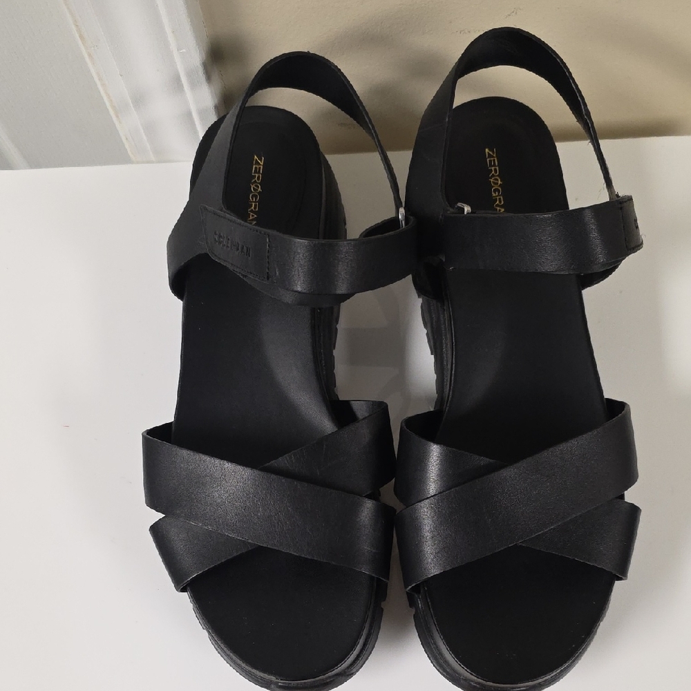Cole Haan Black Strappy Sandals Orignal Box Not Included.